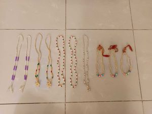 10 Pieces Assorted Beaded Haar Mala Necklaces