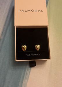 Palmonas Chic Gold Heart Stud Earrings