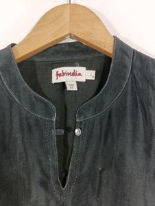 Charcoal Plain Casual Kurta (Women)