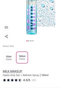 Milk Makeup hydro grip set + refresh spray