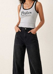 Grey "Positive Vibes" Tank Top