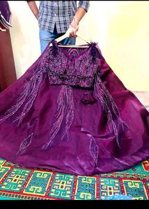Stunning Purple Embellished Lehenga Choli
