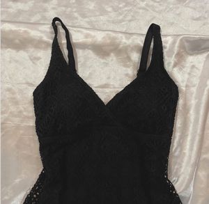 Elegant Black Net Swimsuit