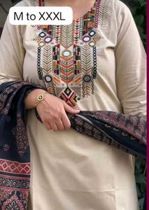 Elegant Khadi Cotton Handloom Kurta Set