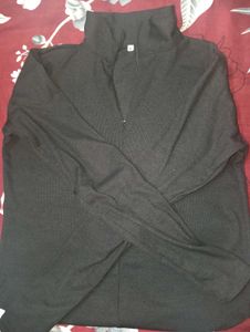 Black Ribbed Knit Turtleneck