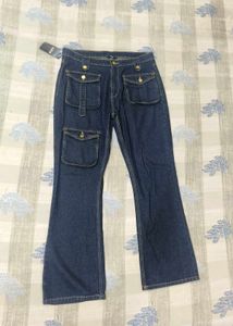 y2k coded Stylish Pocket Detail Jeans🌟🌸