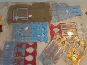 Assorted Chocolate Moulds, ribbons, foils, box