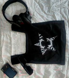 Trendy Black Vampire Star Tank Top