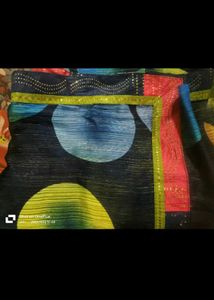 Vibrant Printed Saree with Blouse