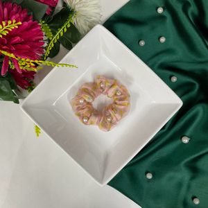 Dual Pearl Scrunchie (Pack Of 2)