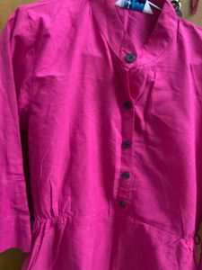 Sale!!Vibrant Pink Cotton Kurta