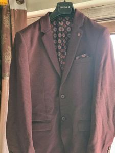 Turtle Men's Maroon Blaser