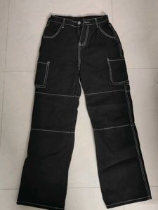 Black Cargo Jeans