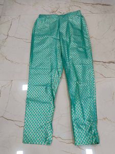 Elegant Aqua Kurta Set with Floral Print 2pc M