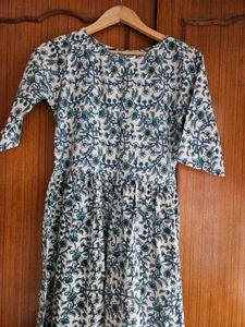 Block printed maxi dress