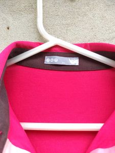 Vintage PATLong Sleeve Pink Polo Shirt