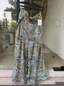 Stylish Green Paisley Print Palazzos