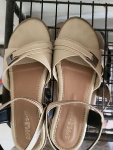 Stylish Beige Flat Sandals