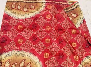 Aari work Pure Silk saree.
