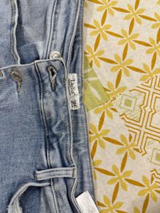 Light Wash Denim Skorts