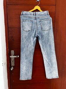 Mango Washed Blue straight  Denim Jeans