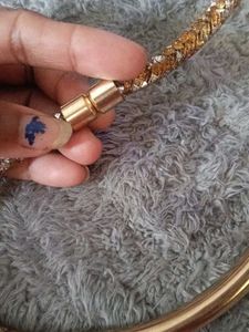 Sparkling Crystal &amp; Gold Tone Necklace
