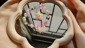 Cute Pink Pearl Charm Bracelet