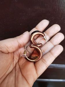 Chunky Hoop Earrings - Bronze Tone