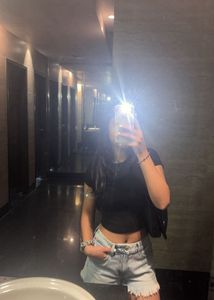 Black Ribbed Cropped T-Shirt