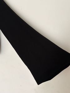 Chic Black Bell Sleeve Crop Top