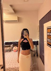 Stylish Black Halter Neck Crop Top