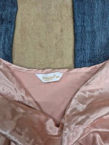 satin crowl neck cami top 🎀