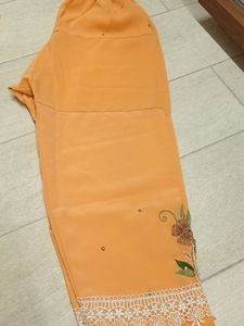 Orange Heavy Work Collar Top Bottom Set