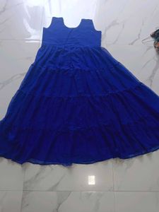 Elegant Blue Anarkali Kurta with Dupatta