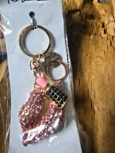 Mac Sparkly Lips & Lipstick Keychain