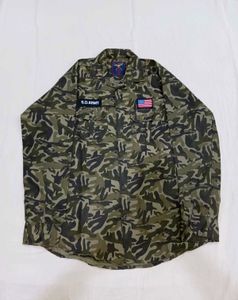 Camo Long Sleeve Button-Down Shirt