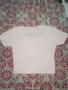 Light Pink Cropped T-Shirt
