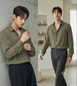 Men's Olive Green Casual Shirt