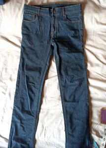 Blue Denim Jeans, slim fit, length 35 in