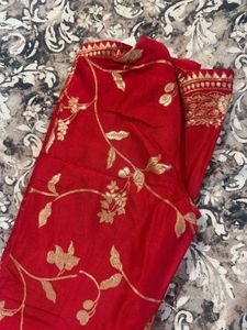 Red Sharara Set with Embroidered Crop Top