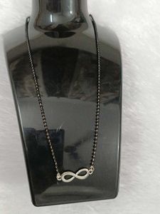 Silver colour Infinity Pendant Mangalsutra