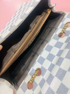 Designer Checkered Crossbody Bag