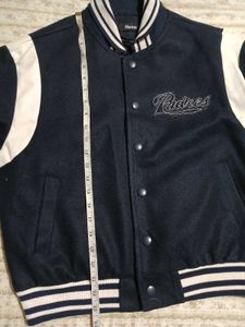 unisex Navy Padres Varsity Jacket