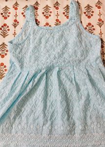 Chikankari Light Blue Top