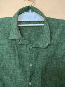 Green Collared Top &amp; Pants Set