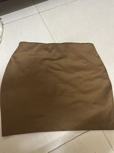 light brown pencil mini skirt