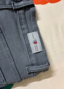 Grey High Waist Skinny Fit Jeans