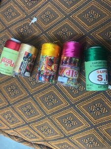 silk thread bundles set of 5