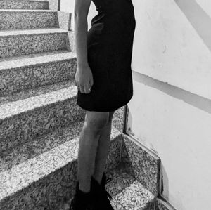 Chic Black Spaghetti Strap Dress