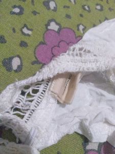 White Crinkle Textured Top